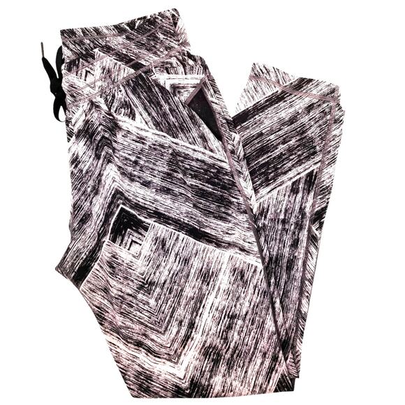 Lululemon Athletica Namaskar Pant II Heat Wave Black Geometric Size 6 - Picture 7 of 10